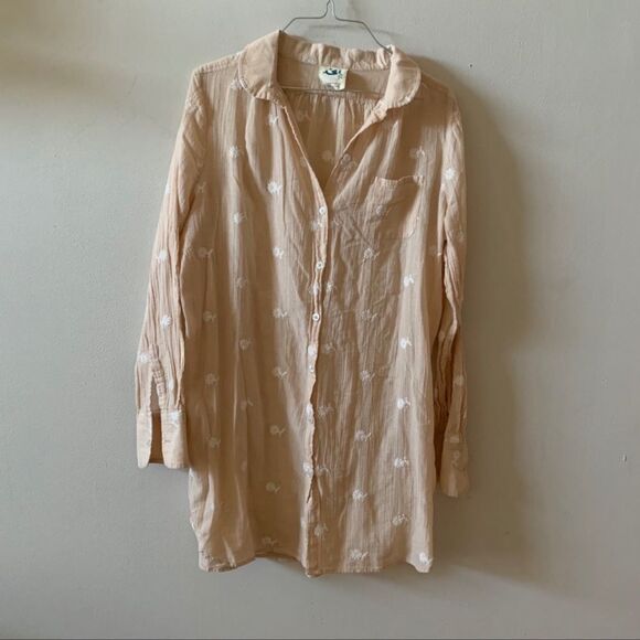 Anthropologie Mermaid Label Cream Shoreward Beach Dress - Picture 5 of 10